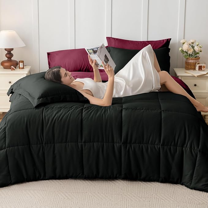 JOLLYVOGUE Queen Comforter Set, Ultra-Soft Bed in a Bag Queen Size 7 Pieces - Image 7