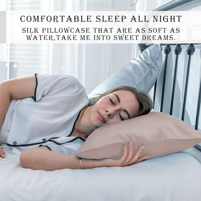 Silk Pillow Cases 2 Pack Soft Breathable and Sliky King Size Pillow Cases Set - Image 6