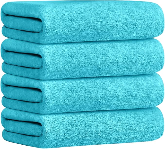 JML Bath Towel, Microfiber Bath Towels Set 4 Pack by JML