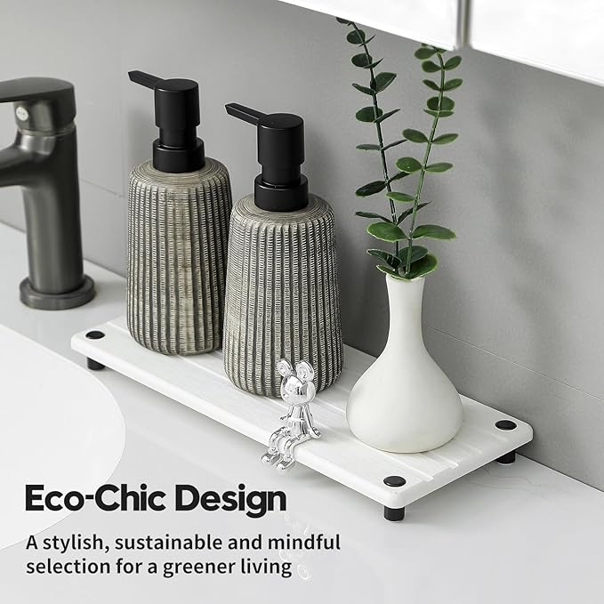 Razborci Instant Dry Sink Caddy Kitchen Sink Organizer, Quick Drying Stone Tray - Image 4