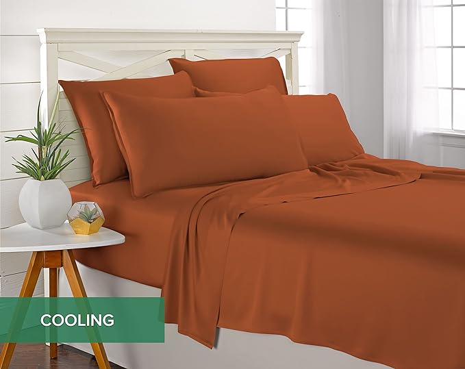 Pure Bamboo Queen Sheets, Genuine 100% Organic Viscose Derived from Bamboo Bed - Image 5