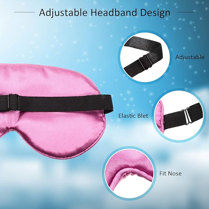12 Pieces Silk Sleep Mask Pure Silk Sleep Eye Mask - Image 3