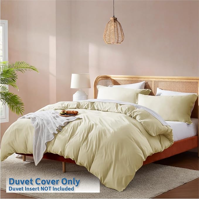 Nestl Vanilla Yellow Duvet Cover King Size - Image 2