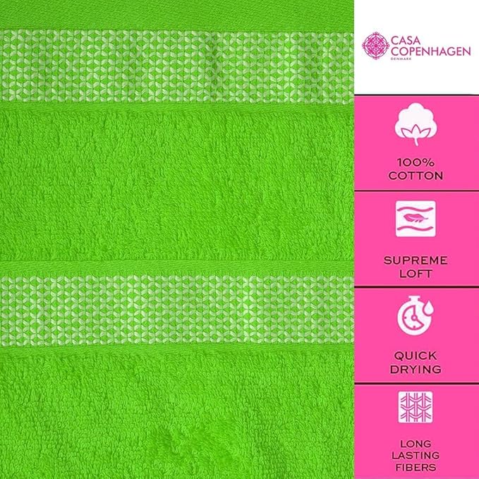 CASA COPENHAGEN Solitaire 6Pcs 100% Egyptian Cotton Large Designer Towels Gift - Image 7