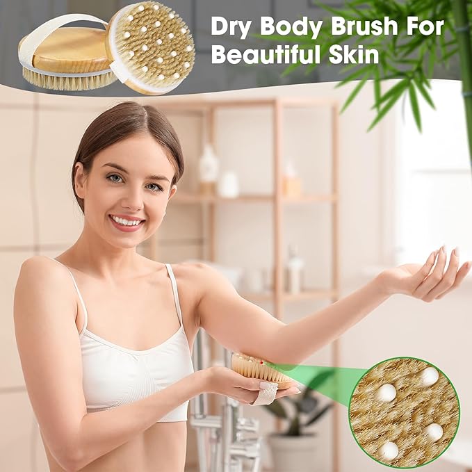 Gejoy 5 Pcs Dry Brushing Body Brush - Image 6