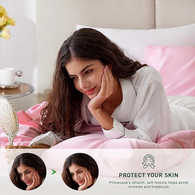 Love's cabin Satin Pillowcase Set of 2 Standard Size 20x26, Cooling Pillow - Image 3