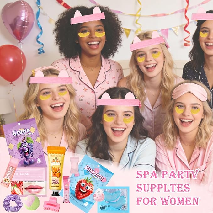 112PCS Spa Party Supplies for Girls, Spa Party FavorsInclude Face Masks - Image 5