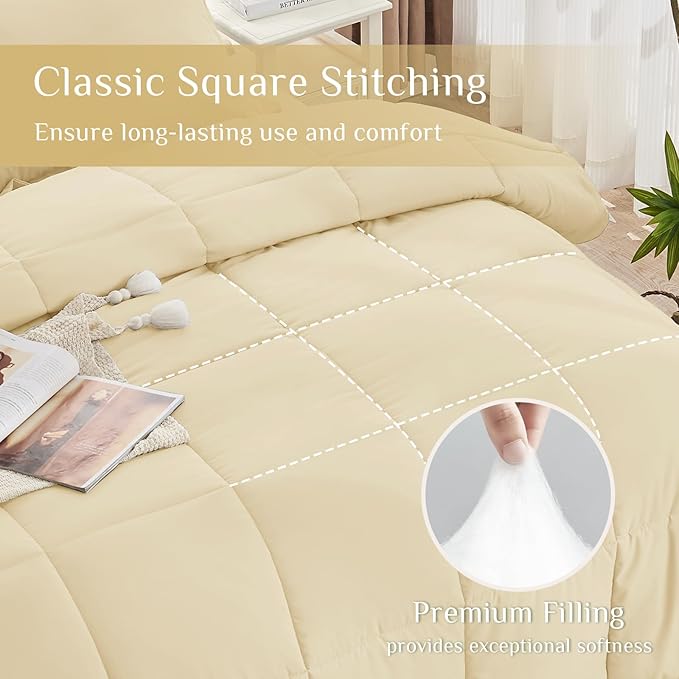 JOLLYVOGUE Twin Comforter Set, Ultra-Soft Bed in a Bag Twin Size 5 Pieces - Image 3