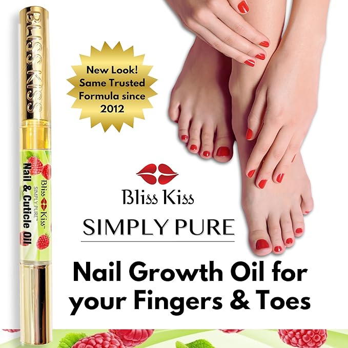 Bliss Kiss | 1 Juicy Raspberry Fragrance | Nail Oil Cuticle Pen w/Vitamin E & - Image 2