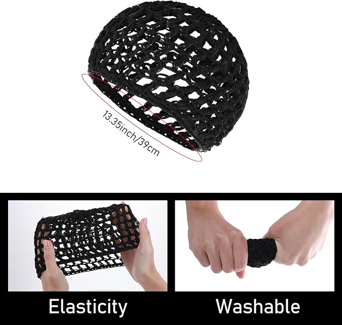 WLLHYF Wig Cap Thick Long Hair Caps Adjustable Net Mesh Braided Weaving Making - Image 7