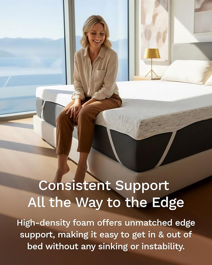 ViscoSoft 4 Inch Memory Foam Mattress Topper Cal King - Image 5