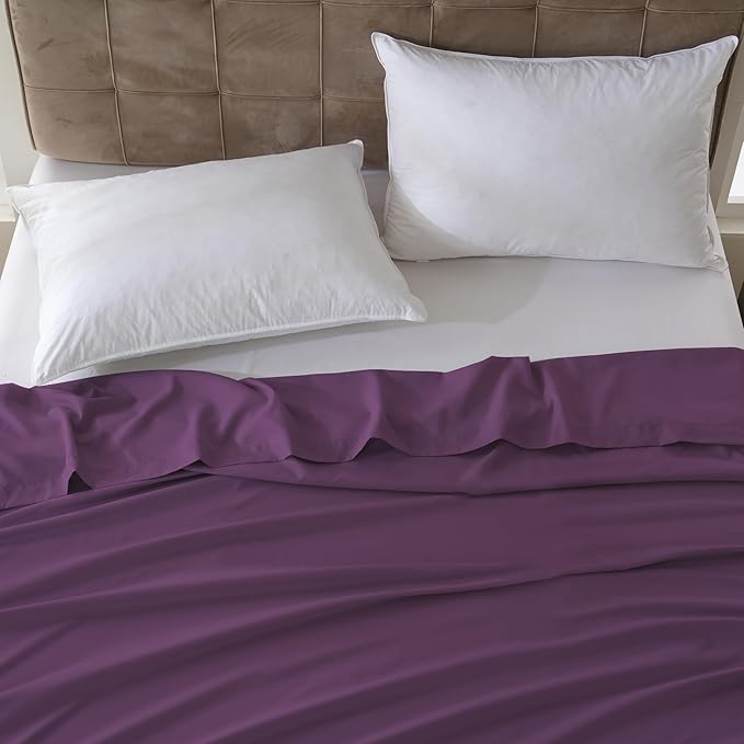 ZPECC King Flat Sheet Only 1 Pack, Durable Dark Purple Top Bed Sheets - Image 7