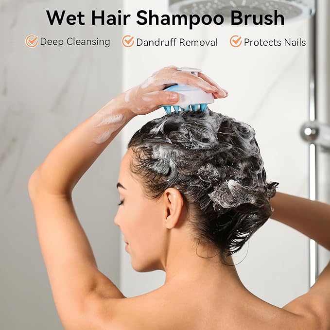 HEETA Scalp Massager Hair Growth, Soft Silicone Scalp Scrubber Shampoo Brush - Image 3