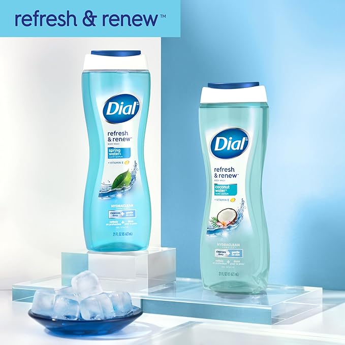 Dial Body Wash, Refresh & Renew Spring Water, 23 Fl Oz, Hydraclean Complex & - Image 5