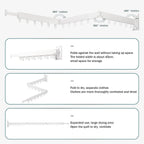 Clothes Drying Rack,Laundry Drying Rack,Clothes Rack Wall Mount,Wall Mounted Clothes Hanger Rack,Laundry Rack Folding,Retractable Clothing Rack,Collapsible Clothes Hanging Rack(Loop,White)