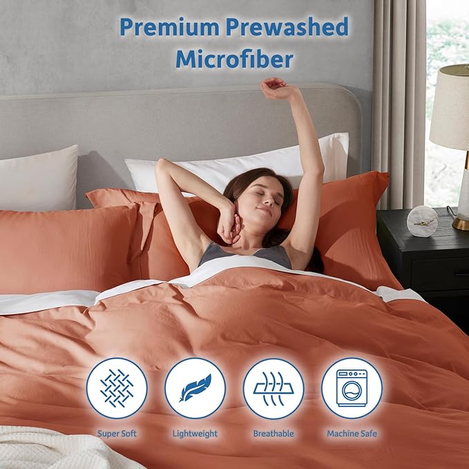 Nestl Rust Duvet Cover King Size - Image 6