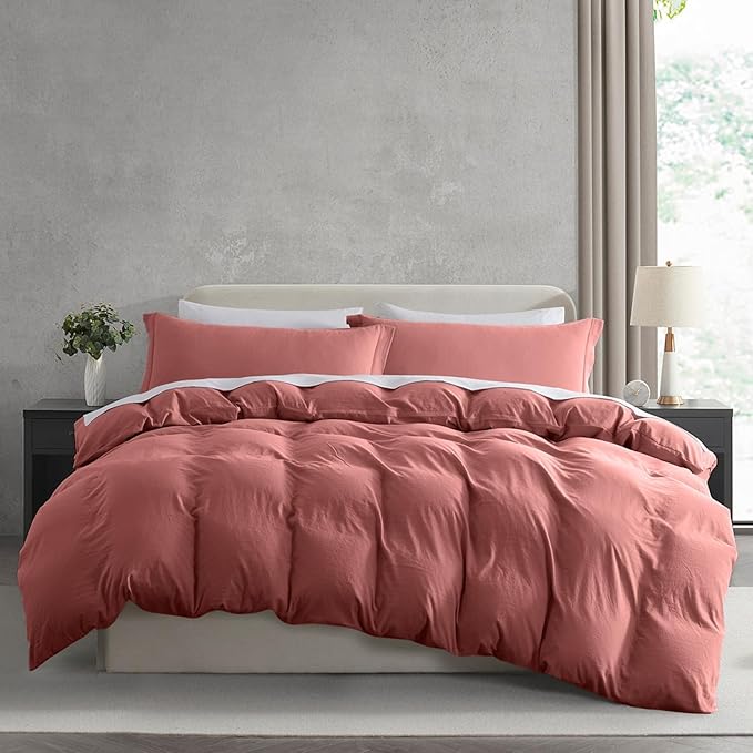 Nestl Pink Clay Duvet Cover Queen Size by Nestl