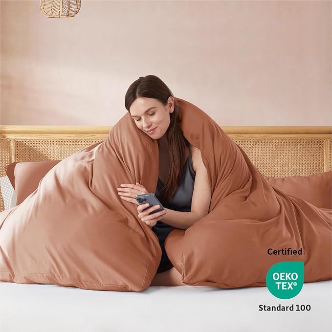 Nestl Rust Duvet Cover Queen Size - Image 3