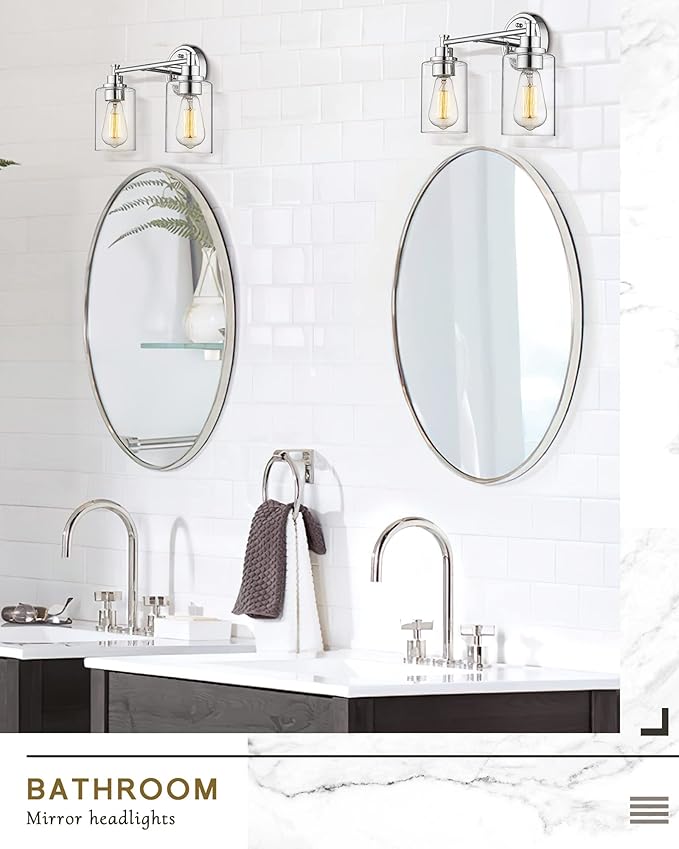 FEMILA Modern Bathroom Light Fixtures, 2-Light Bathroom Vanity Lights Over - Image 8