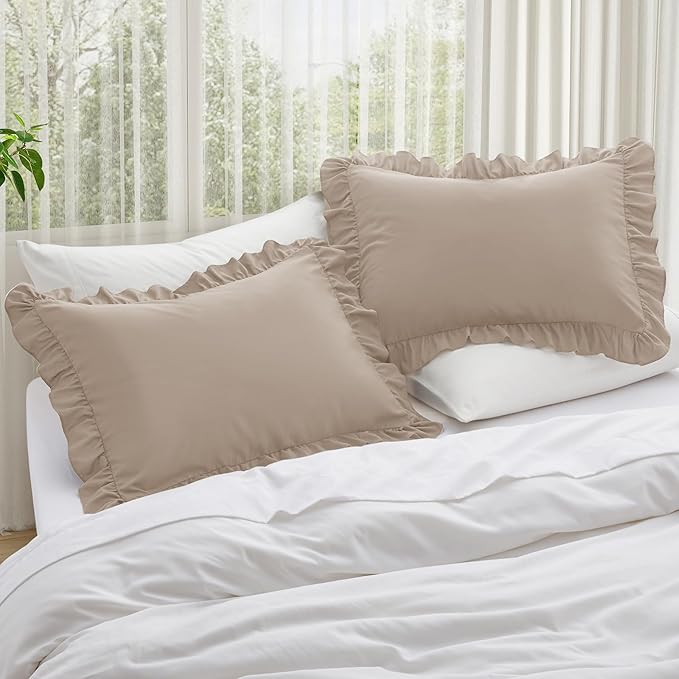 KKJIAF Ruffle Body Pillow Cases Set of 1, Ruffled Pillow Covers - Image 4