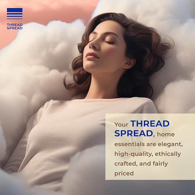 Thread Spread 100% Egyptian Cotton King Size Pillow Cases Set of 2 - Image 7