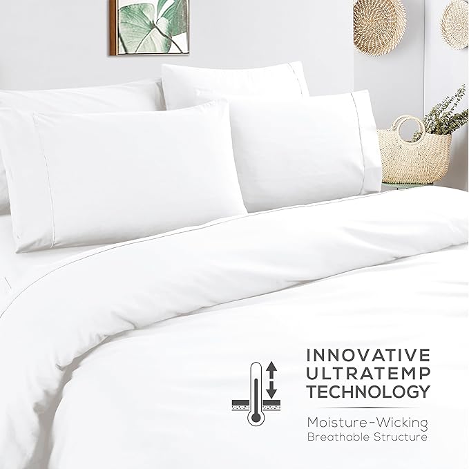 Mueller Ultratemp King Size Sheets Set, Super Soft 1800, 6 Piece, Deep Pocket - Image 6