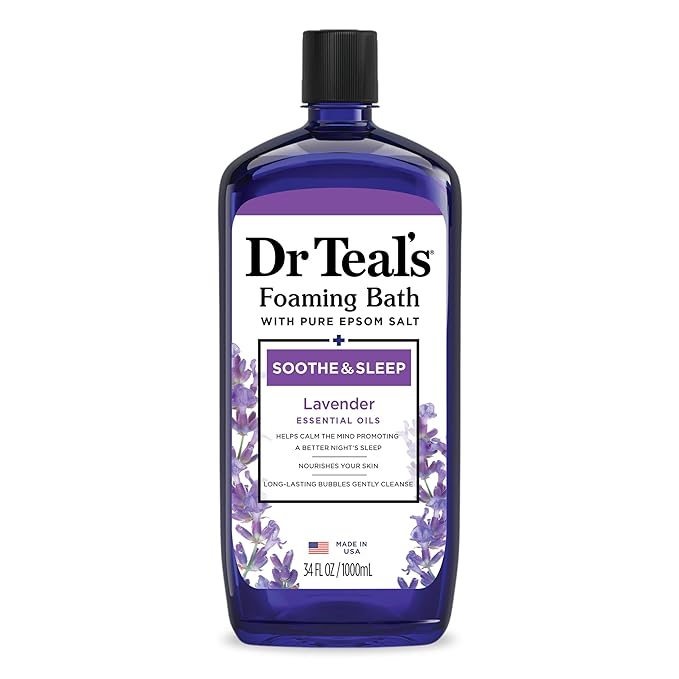 Dr Teal's Foaming Bath with Pure Epsom Salt, Soothe & Sleep with Lavender by DrTeals