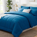 CozyLux King Size Comforter Set Teal, 7 Pieces Bed in a Bag, Teal Comforter by CozyLux