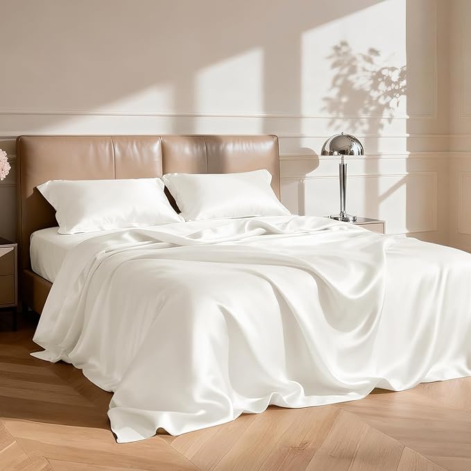 Love's cabin Twin Silky Soft Satin Bed Sheet Set - Image 2