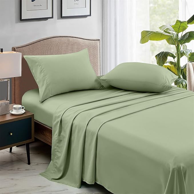 FreshCulture King Flat Sheets Only, Soft Microfiber Bedding Sheets - Image 3
