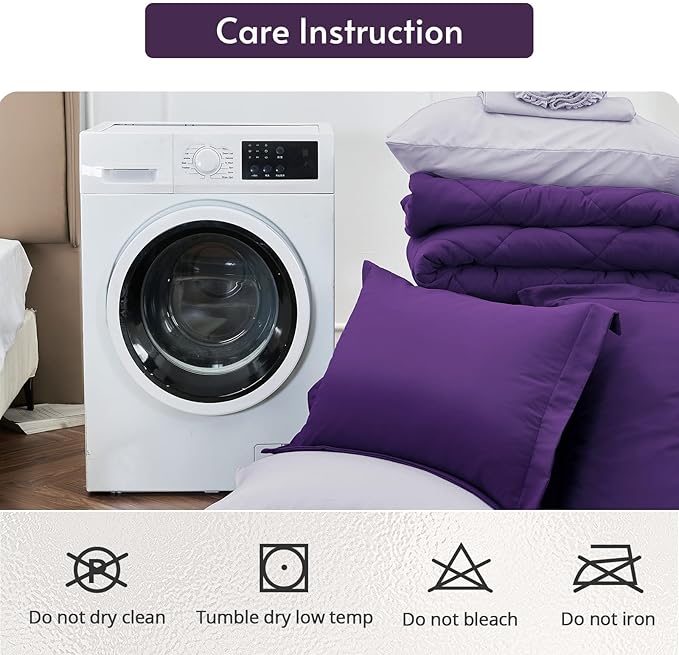 MUXHOMO 5 Pieces Twin Comforter Set, Reversible Bed in a Bag Twin Size - Image 9