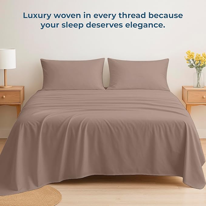 Royale Linens 100% Organic Cotton Full Flat Sheet Only - Image 6