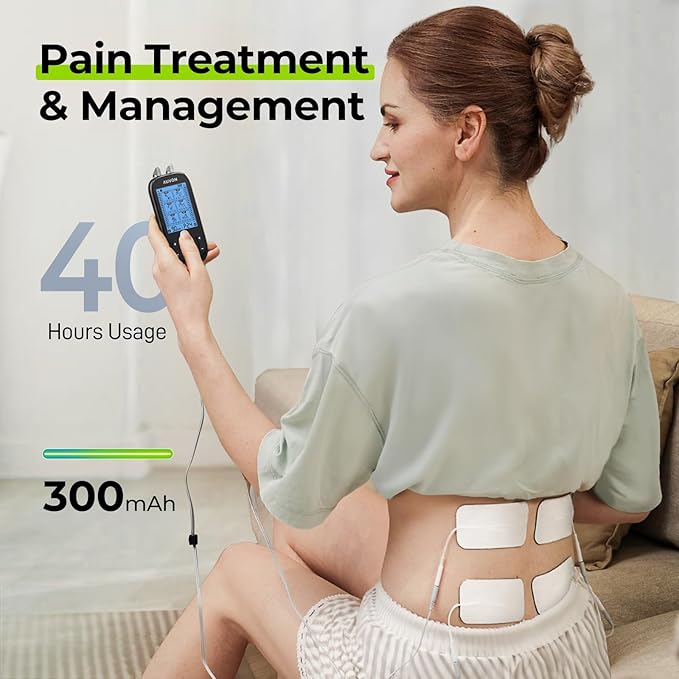 AUVON 3-in-1 TENS Unit Muscle Stimulator, EMS Massage Machine - Image 5