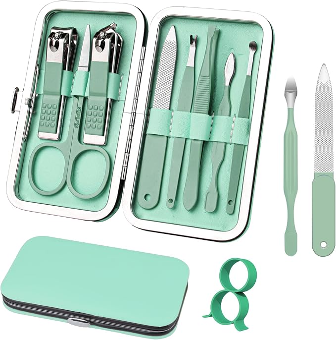 Manicure Set 8 in 1 Nail Clipper Set, Fingernail & Toenail Clippers, Manicure by RedFlow-official