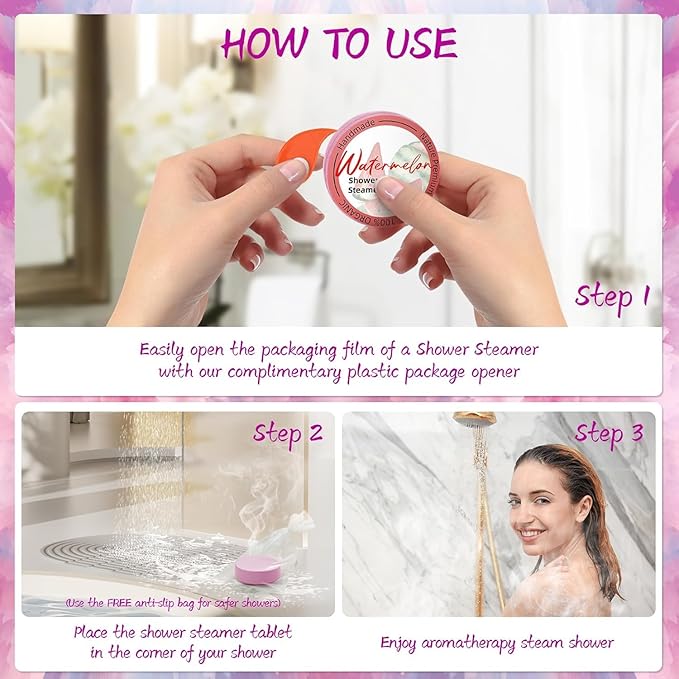 Shower Steamers Aromatherapy 8 Pack –Natural Essential Oil Shower Bombs - Image 6