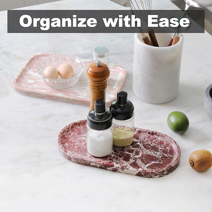 Koville Norway Natural Marble Tray, Catchall Tray - Image 3