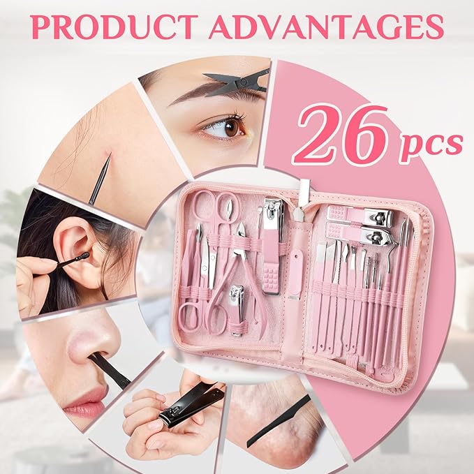 MINKINH 26-Piece Professional Manicure Set，Features Stainless Steel Tools - Image 5