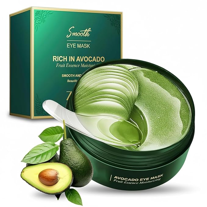 Eakroo 60 PCS Avocado Under Eye Patches, Eye Masks by EakrooProfessionalMakeup