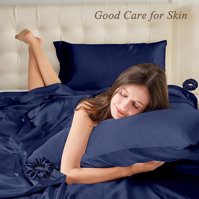 Queen Satin Pillowcase for Hair 2pc, Similar to Silk Pillow Cases, Easier Care - Image 2