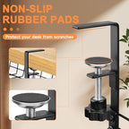 NoDrill 2 Pack 15.7" Under Desk Cable Management Tray, Sturdy Metal Cord Organizer for Office & Home Standing Desk