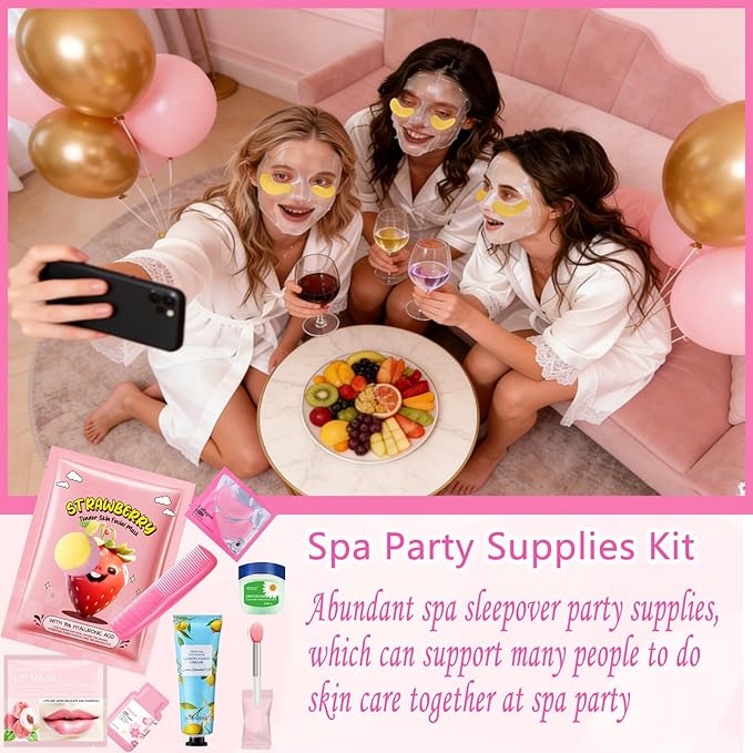 144 PCS Spa Party Supplies for Women, Spa Party Favors Include Face Masks - Image 7