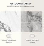 FLEXISPOT EN2 Whole-Piece Standing Desk with Clamp Power Strip, 55 x 28 Electric Stand Up Height Adjustable Desk with Cable Management (Gray Frame + 55" Marble Grey Top, 2 Packages)