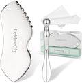 LeMeeOly Stainless Steel GuaSha & Eye Cream Applicator Facial Tools, Metal by LeMeeOly