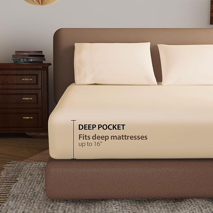 100% Egyptian Cotton Fitted Sheet CK Size, 600 Thread Count, Single Fitted - Image 2