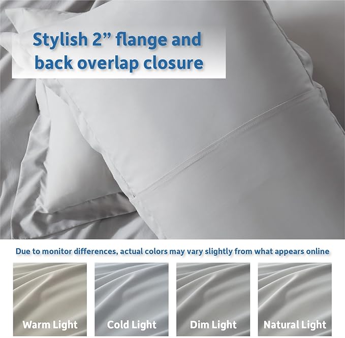 Nestl Light Grey Duvet Cover King Size - Image 8