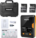 MakeID EP53 Label Maker with Hard Case, Portable Industrial 2" Print Head Bluetooth Label Printer, Mobile APP & PC Editor Compatible, 2000mAh Li-ion Battery, Come with 3 Label Cartridges for Job Sites
