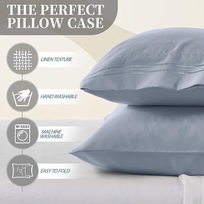 Vonty 2 Pack Standard Pillow Cases - Image 2