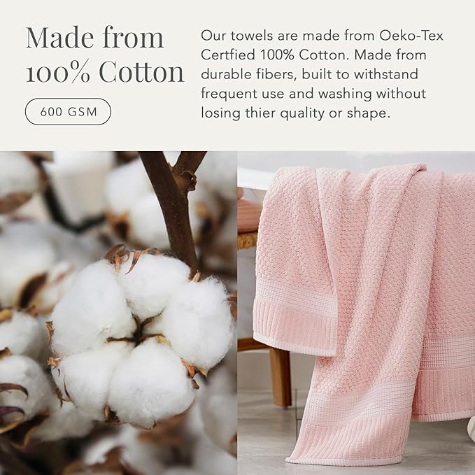 NY Loft 100% Cotton Hand Towel 6 Pack | Super Soft & Absorbent Quick-Dry Hand - Image 4