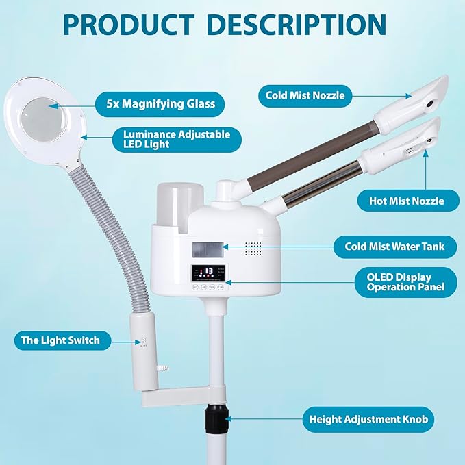 Professional 3 in 1 Facial Steamer - Image 3