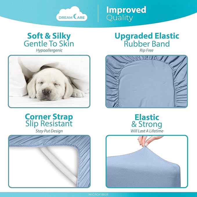 DREAMCARE Twin XL Fitted Sheet - Image 6